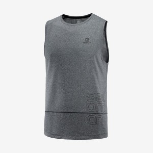 Camiseta Salomon CROSS RUN GRAPHIC Hombre Negras | EC2389CTV