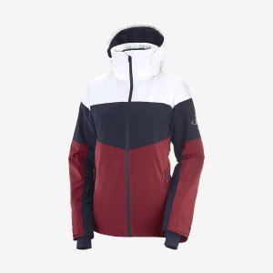 Chaquetas De Esquí Salomon SLALOM Mujer Rojas | EC3219ZUT