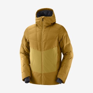 Chaquetas De Esquí Salomon SNOWSHELTER Hombre Marrones | EC2287JPQ