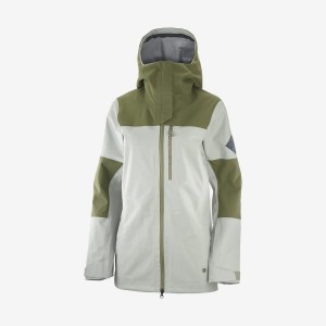 Chaquetas De Esquí Salomon STANCE 3L Mujer Verde Oliva | EC3202WNB