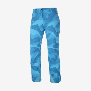 Pantalon Esquí Salomon THE BRILLIANT Mujer Azules Negras | EC3310FDN