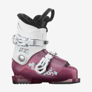 Ski Boots Salomon T2 RT GIRLY Niños Moradas Blancas | EC3612CTV