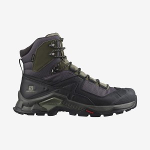 Zapatillas de Senderismo Salomon QUEST ELEMENT GORE-TEX Hombre Negras Verde Oliva | EC2076LIS
