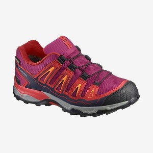Zapatillas de Senderismo Salomon X-ULTRA MID GORE-TEX Niños Rojas | EC3590QMA